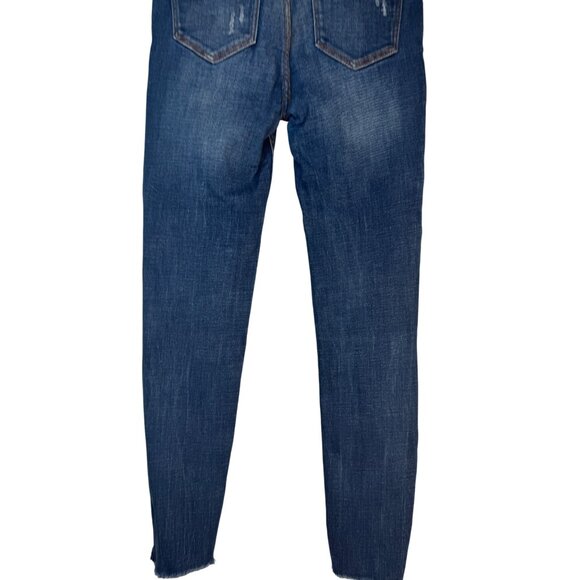 2/$30 ZARA Size 6 Authentic Denim TRF Womens Mid-Rise Distressed Skinny Jeans - Picture 8 of 14